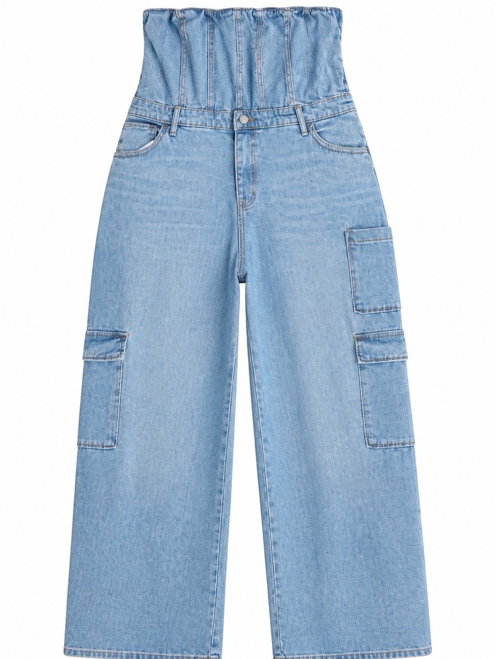 Target Light Blue High-Rise Wide-Leg Cargo Sleeveless Jumper